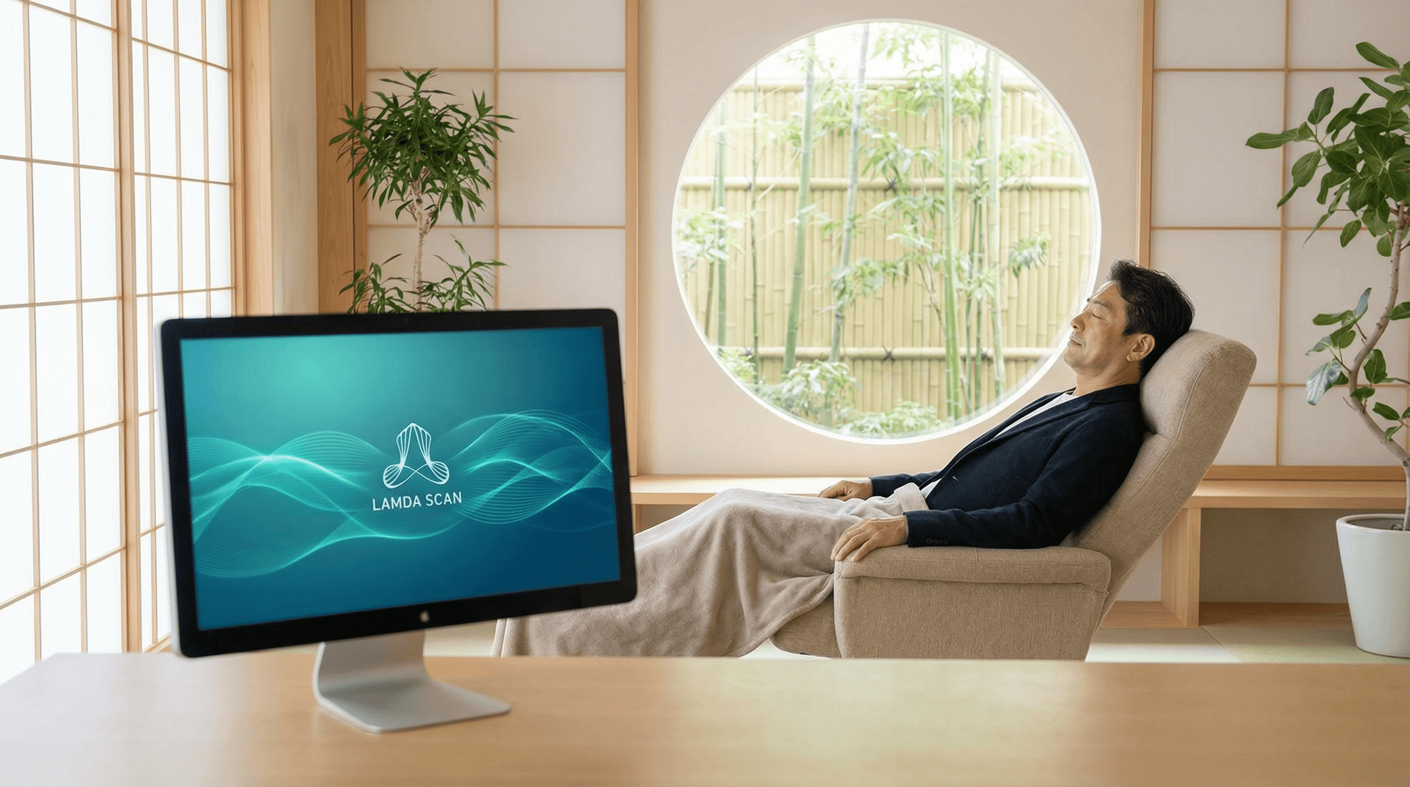 清潔感と静寂のあるサロン内観