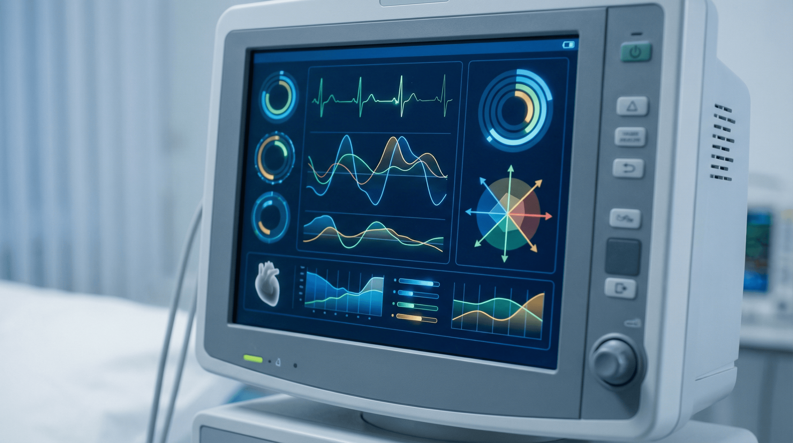 心動医学に基づく振動測定機器のモニター画面